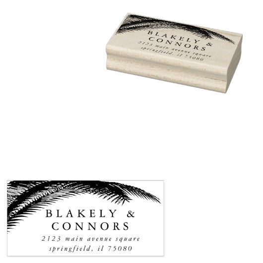 Elegant Modern Botanical Greenery Wedding Rubberstempel (Gestempeld)