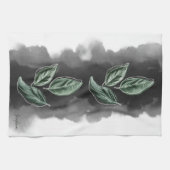 Elegant Modern Botanical Leaves Theedoek (Horizontaal)