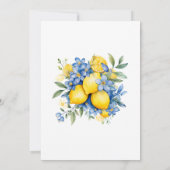 Elegant Modern Botanisch Bloemen Bruiloft Kaart (Achterkant)