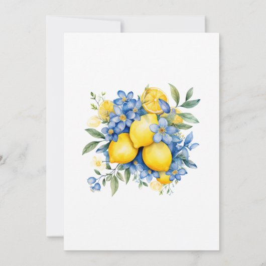 Elegant Modern Botanisch Bloemen Bruiloft Kaart (Achterkant)