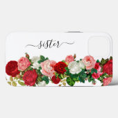 Elegant Modern Botanisch Groene Rode Bogundy Case-Mate iPhone Case (Achterkant (horizontaal))