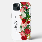 Elegant Modern Botanisch Groene Rode Bogundy Case-Mate iPhone Case (Achterkant)