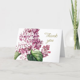 Elegant Modern Botanisch Lila Dank u Bedankkaart