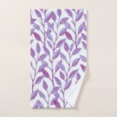 Elegant modern botanisch Paars lederen patroon | Bad Handdoek (Handdoek)