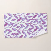 Elegant modern botanisch Paars lederen patroon | Bad Handdoek (Handdoek)
