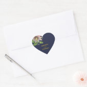 Elegant modern Botanisch Passie Vloerhuwelijk Hart Sticker (Envelop)