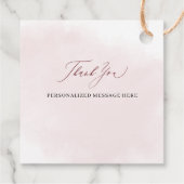 Elegant Modern Bourgogne Blush Bloemen Zoet 16 Bedankjes Labels (Achterkant)