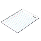 Elegant modern breed geregeerd Notitieboek geperso (Linkerzijde)