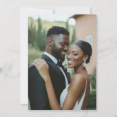 Elegant Modern Bride Groom Photo Wedding Kaart (Achterkant)
