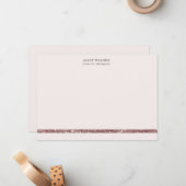 elegant modern brons glitter Stationery Note Kaart Notitiekaartje (Voorkant / Achterkant in situ)