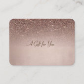 Elegant Modern Brown Glitter Roos Gold Kortingskaartje (Voorkant)
