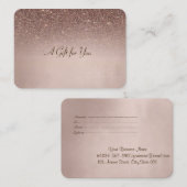 Elegant Modern Brown Glitter Roos Gold Kortingskaartje (Voorkant / Achterkant)