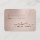 Elegant Modern Brown Glitter Roos Gold Kortingskaartje (Achterkant)