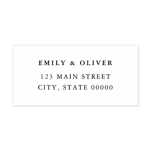 Elegant modern bruiloft-adres zelfinktende stempel (Design)