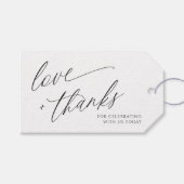 Elegant modern bruiloft bedankt voor je favoriete  cadeaulabel (Voorkant (Horizontaal))