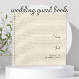 Elegant modern bruiloft gastboek notitieboek