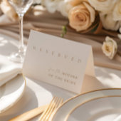 Elegant modern bruiloft gereserveerd Tent Sign Kaart