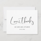 Elegant & modern bruiloft Love & bedankt card (Voorkant)