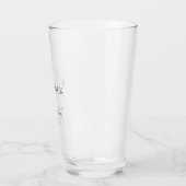 Elegant Modern Bruiloft Monogram Groomsmen Bier Glas (Links)