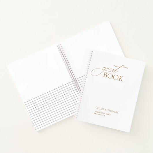 Elegant modern bruiloft Notitieboek Spiral (Binnen)