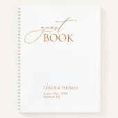 Elegant modern bruiloft Notitieboek Spiral (Voorkant)