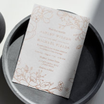 Elegant modern bruiloft Real Roos Gold Floral