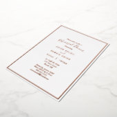 Elegant modern bruiloft repetitief Roos Gold Folie Uitnodiging (Gedraaid)