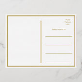 Elegant modern bruiloft RSVP Gold Foil Briefkaart (Achterkant)