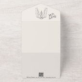 Elegant modern bruiloft Silhouette Collectie All In One Uitnodiging (Buitenkant)