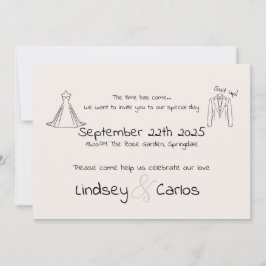 Elegant modern bruiloft Silhouette Collectie Kaart