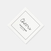 Elegant Modern Bruiloft Toast Script Minimalistisc Servet (Hoek)
