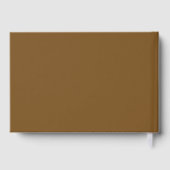 Elegant modern bruin monogram botanisch accent gastenboek (Achterkant)