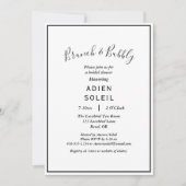 Elegant Modern Brunch en Bubble Vrijgezellenfeest Kaart (Voorkant)