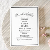 Elegant Modern Brunch en Bubble Vrijgezellenfeest Kaart