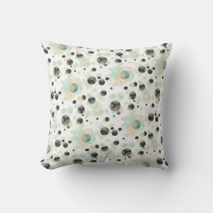Elegant Modern Bubbles Patroon op wit Kussen