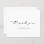 Elegant Modern Budget Business Dank u kaart (Voorkant / Achterkant)