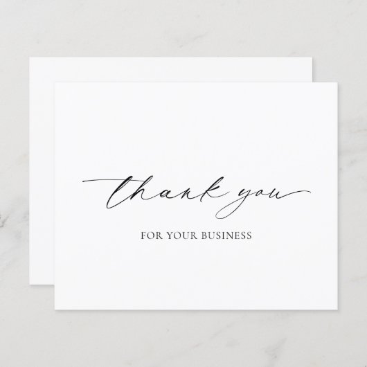 Elegant Modern Budget Business Dank u kaart (Voorkant / Achterkant)