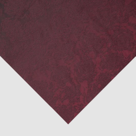 Elegant Modern Burgundy Floral Pattern Tissuepapier (Detail)