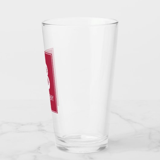 Elegant Modern Burgundy Monogram Glas (Links)