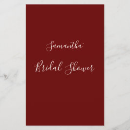 Elegant Modern Burgundy Vrijgezellenfeest Game