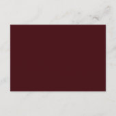 Elegant Modern Burgundy Wedding QR Code RSVP Informatiekaartje (Achterkant)