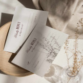 Elegant Modern Burgundy Wedding Respond Informatiekaartje