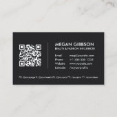 Elegant Modern Business Logo QR Code Grieks Meande Visitekaartje (Achterkant)