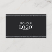 Elegant Modern Business Logo QR Code Grieks Meande Visitekaartje (Voorkant)