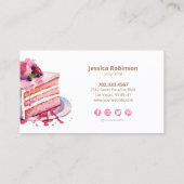 Elegant Modern Cake Designer Visitekaartje (Achterkant)