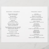 Elegant, Modern Calligrafie Folded Wedding Program (Achterkant)