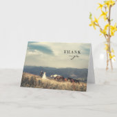 Elegant Modern Calligrafie Foto Dank je wel Kaart (Gele Bloem)