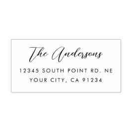 Elegant modern Calligrafierretour-adres Zelfinktende Stempel