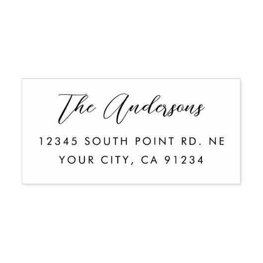 Elegant modern Calligrafierretour-adres Zelfinktende Stempel (Design)