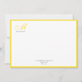 Elegant modern Calligrafiescript anananappel Geel Notitiekaartje (Voorkant)